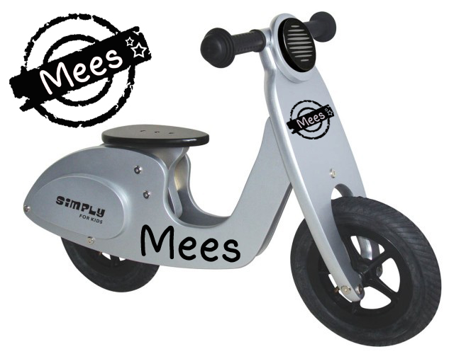 Loopscooter met naam